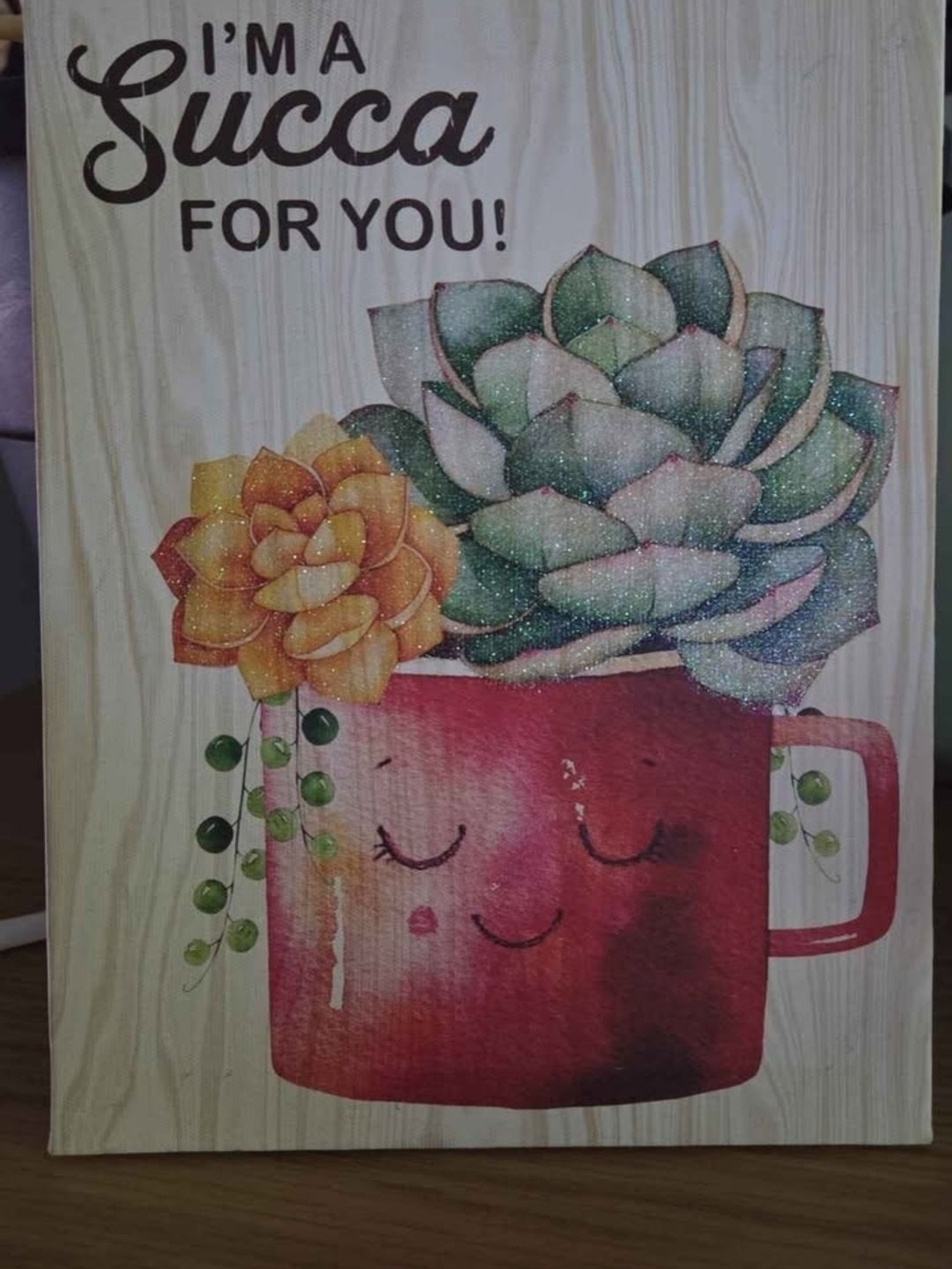 Succulent Mug Wall Art - Red, Green, Yellow